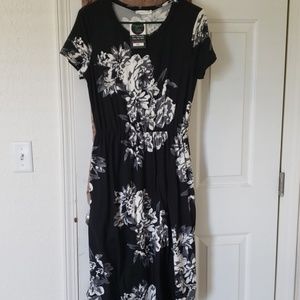 Black floral dress